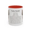 11oz Cairn Terrier Mug, Illustrated Dog Breed Facts Coffee Mug, Vintage Dog Keepsake Gift