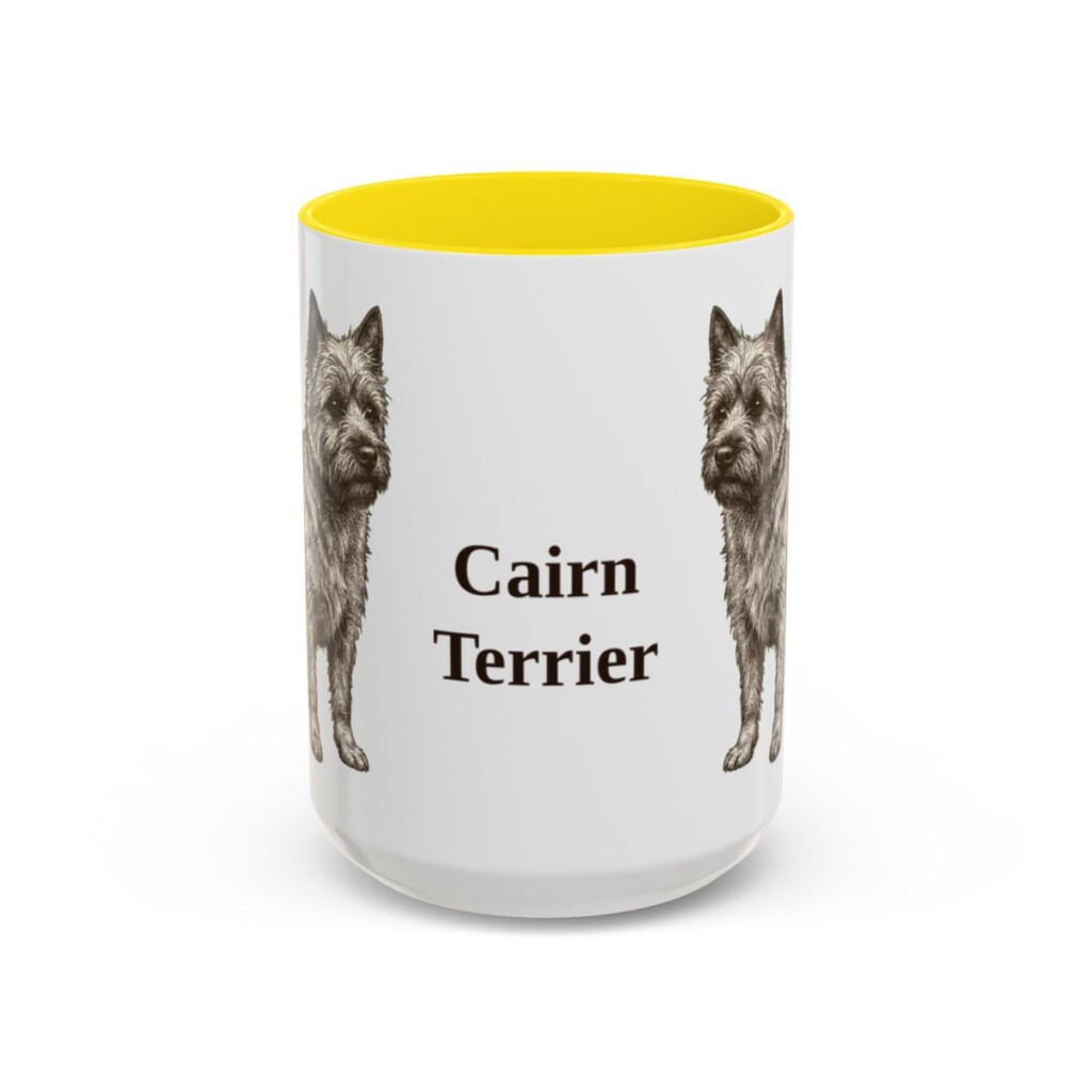 15oz Cairn Terrier Mug, Vintage Dog Portrait Coffee Mug, Dog Lover Gift