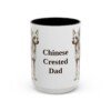 15oz Chinese Crested Dog Dad Mug, Vintage Sketch Coffee Mug, Dog Dad Gift