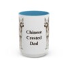 15oz Chinese Crested Dog Dad Mug, Vintage Sketch Coffee Mug, Dog Dad Gift