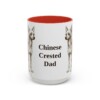 15oz Chinese Crested Dog Dad Mug, Vintage Sketch Coffee Mug, Dog Dad Gift