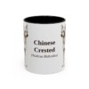chinese-crested-mug-latin-black-front-3 11oz Chinese Crested Latin Mug, Chinese Crested, Vintage Dog Coffee Mug, Dog Lover Gift