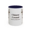 chinese-crested-mug-latin-navy-3 11oz Chinese Crested Latin Mug, Chinese Crested, Vintage Dog Coffee Mug, Dog Lover Gift