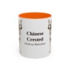 chinese-crested-mug-latin-orange-3 11oz Chinese Crested Latin Mug, Chinese Crested, Vintage Dog Coffee Mug, Dog Lover Gift