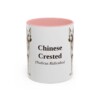 chinese-crested-mug-latin-pink-3 11oz Chinese Crested Latin Mug, Chinese Crested, Vintage Dog Coffee Mug, Dog Lover Gift