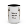 15oz Chinese Crested Dog Mom Mug, Vintage Sketch Coffee Mug, Dog Mom Gift