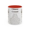 11oz Chinese Crested Mug, Illustrated Dog Breed Facts Coffee Mug, Vintage Dog Keepsake Gift
