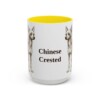 15oz Chinese Crested Mug, Vintage Dog Portrait Coffee Mug, Dog Lover Gift