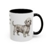 dandie-dinmont-terrier-mug-black-right-3 11oz Dandie Dinmont Terrier Mug, Vintage Dog Portrait Coffee Mug, Dog Lover Gift