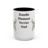 15oz Dandie Dinmont Terrier Dog Dad Mug, Vintage Sketch Coffee Mug, Dog Dad Gift