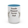 15oz Dandie Dinmont Terrier Dog Dad Mug, Vintage Sketch Coffee Mug, Dog Dad Gift