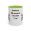 dandie-dinmont-terrier-mug-dad-light-green-1 11oz Dandie Dinmont Terrier Dog Dad Mug, Vintage Sketch Coffee Mug, Dog Dad Gift