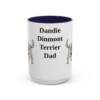15oz Dandie Dinmont Terrier Dog Dad Mug, Vintage Sketch Coffee Mug, Dog Dad Gift