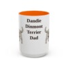 15oz Dandie Dinmont Terrier Dog Dad Mug, Vintage Sketch Coffee Mug, Dog Dad Gift