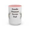 15oz Dandie Dinmont Terrier Dog Dad Mug, Vintage Sketch Coffee Mug, Dog Dad Gift