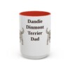 15oz Dandie Dinmont Terrier Dog Dad Mug, Vintage Sketch Coffee Mug, Dog Dad Gift