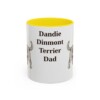 dandie-dinmont-terrier-mug-dad-yellow-1 11oz Dandie Dinmont Terrier Dog Dad Mug, Vintage Sketch Coffee Mug, Dog Dad Gift