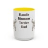 15oz Dandie Dinmont Terrier Dog Dad Mug, Vintage Sketch Coffee Mug, Dog Dad Gift