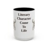 dandie-dinmont-terrier-mug-humor-black-front-3 15oz Funny Dandie Dinmont Terrier Mug, Literary Character Come To Life, Vintage Dog Coffee Mug, Dog Lover Gift