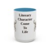 dandie-dinmont-terrier-mug-humor-light-blue-3 15oz Funny Dandie Dinmont Terrier Mug, Literary Character Come To Life, Vintage Dog Coffee Mug, Dog Lover Gift