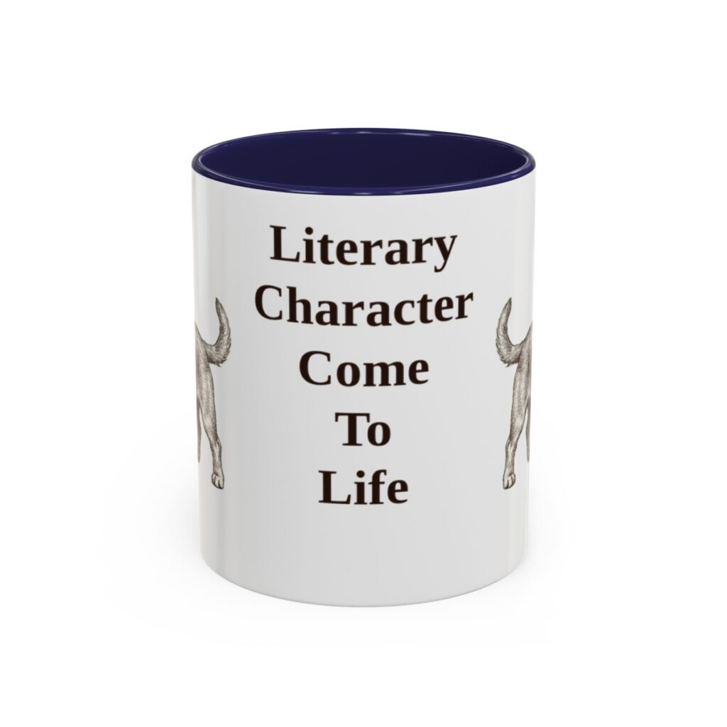dandie-dinmont-terrier-mug-humor-navy-1 11oz Funny Dandie Dinmont Terrier Mug, Literary Character Come To Life, Vintage Dog Coffee Mug, Dog Lover Gift