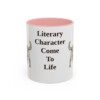 dandie-dinmont-terrier-mug-humor-pink-1 11oz Funny Dandie Dinmont Terrier Mug, Literary Character Come To Life, Vintage Dog Coffee Mug, Dog Lover Gift