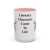 dandie-dinmont-terrier-mug-humor-pink-3 15oz Funny Dandie Dinmont Terrier Mug, Literary Character Come To Life, Vintage Dog Coffee Mug, Dog Lover Gift