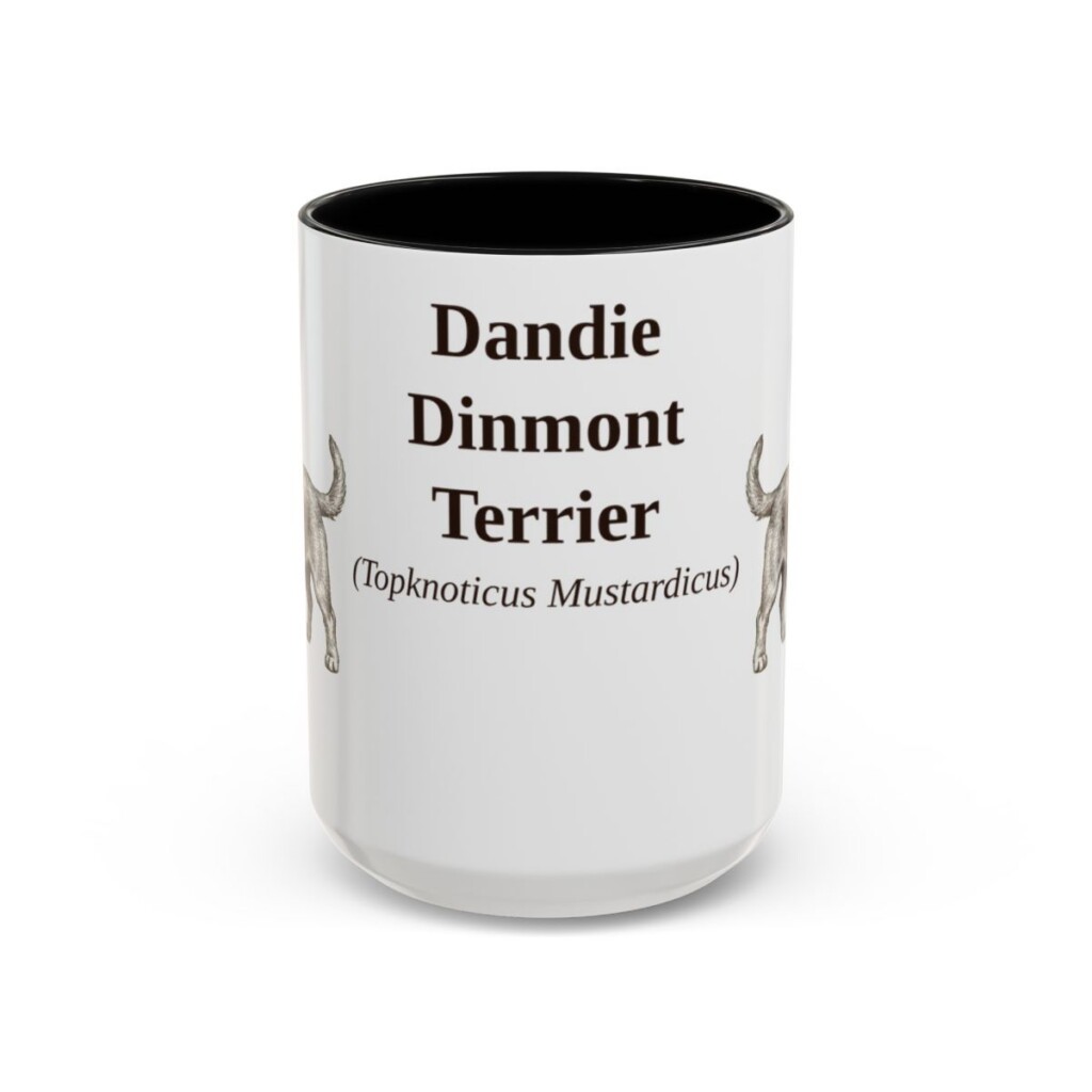 15oz Dandie Dinmont Terrier Latin Mug, Dandie Dinmont Terrier, Vintage Dog Coffee Mug, Dog Lover Gift