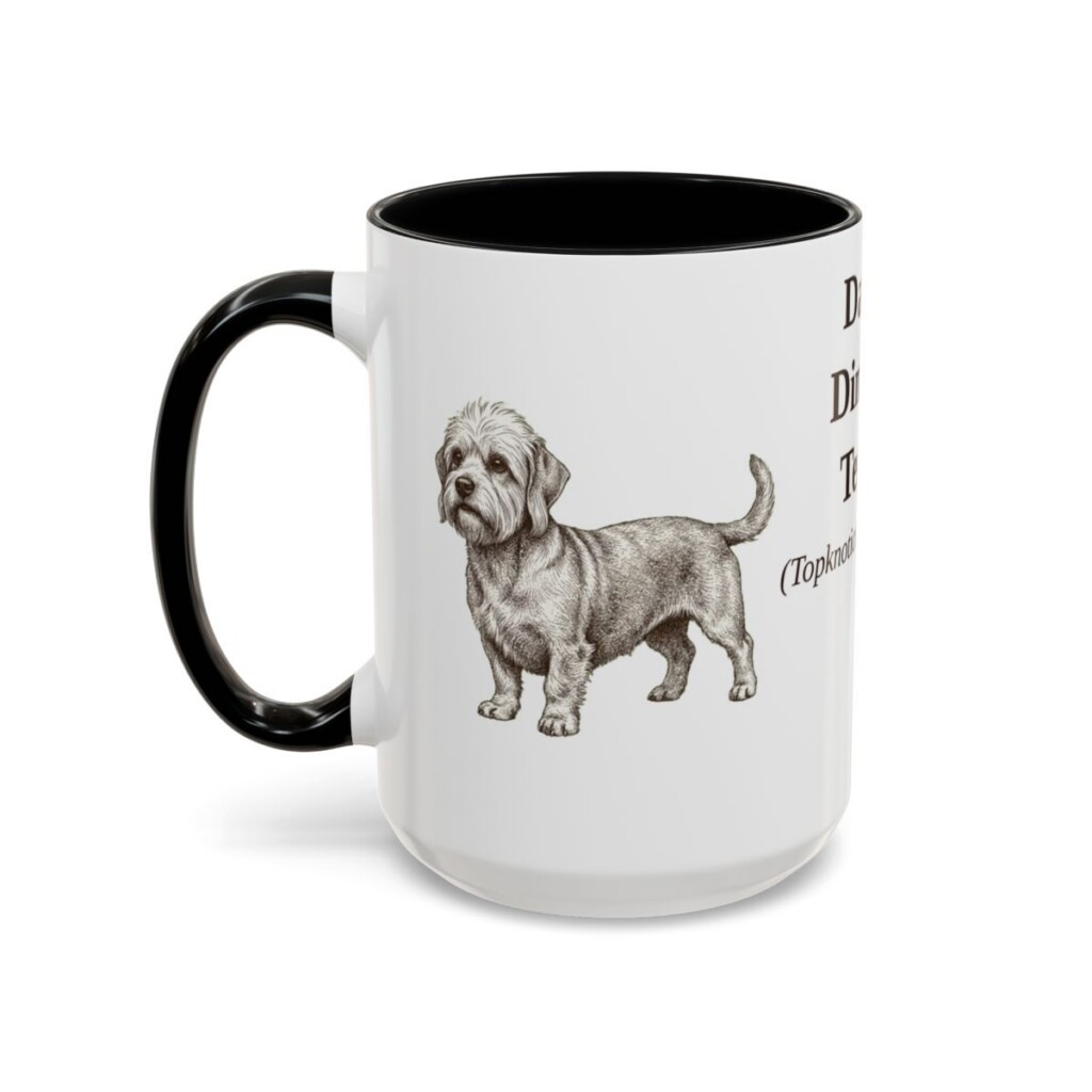 15oz Dandie Dinmont Terrier Latin Mug, Dandie Dinmont Terrier, Vintage Dog Coffee Mug, Dog Lover Gift
