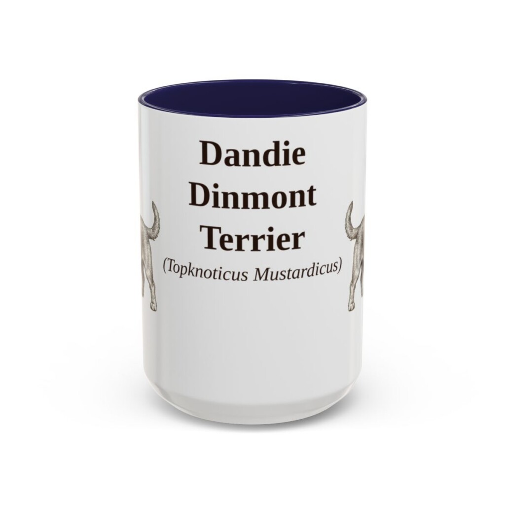 15oz Dandie Dinmont Terrier Latin Mug, Dandie Dinmont Terrier, Vintage Dog Coffee Mug, Dog Lover Gift