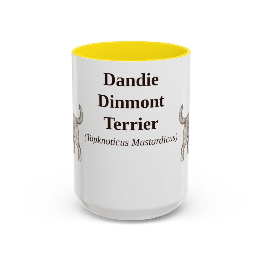 15oz Dandie Dinmont Terrier Latin Mug, Dandie Dinmont Terrier, Vintage Dog Coffee Mug, Dog Lover Gift