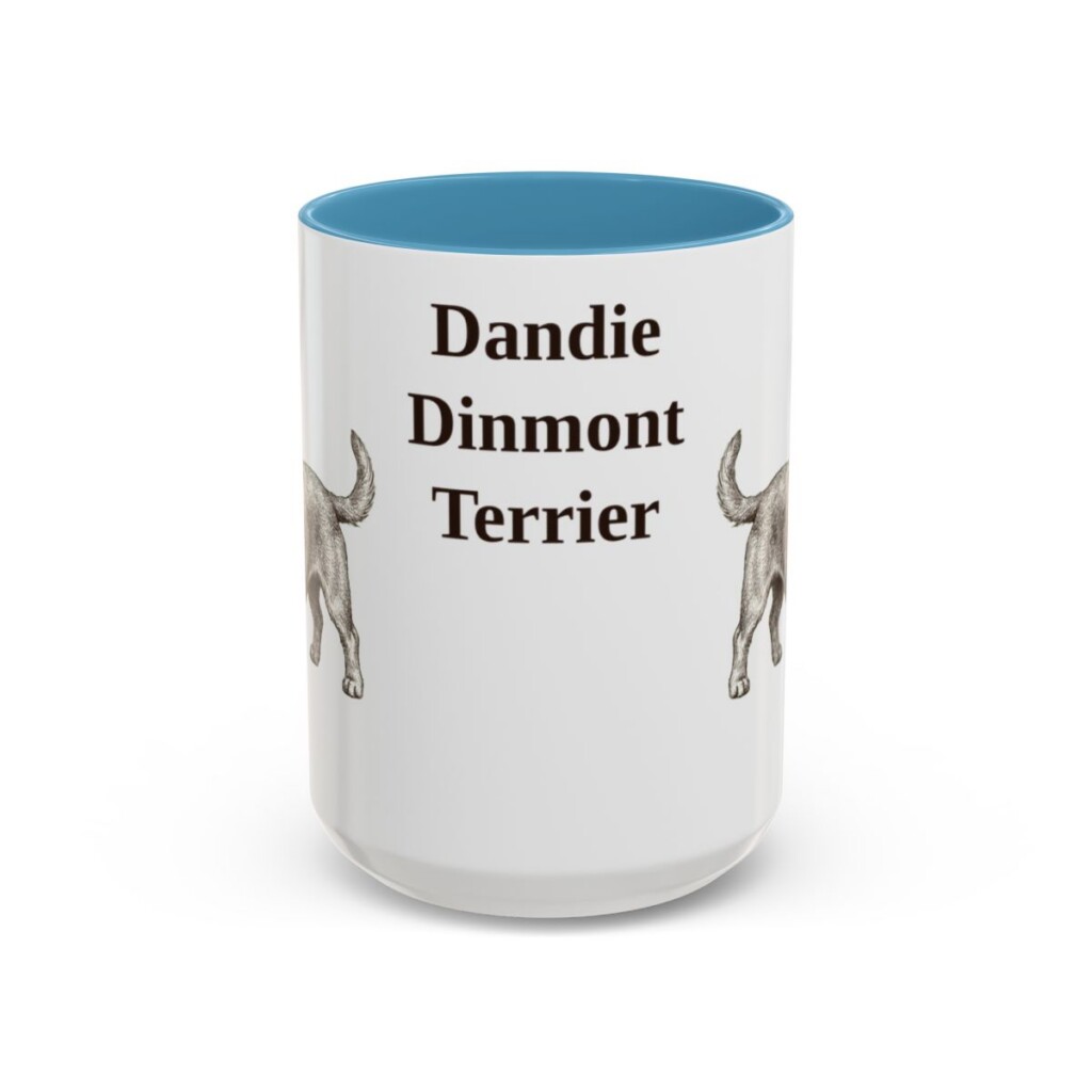 15oz Dandie Dinmont Terrier Mug, Vintage Dog Portrait Coffee Mug, Dog Lover Gift