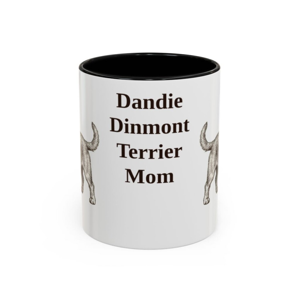 dandie-dinmont-terrier-mug-mom-black-front-1 11oz Dandie Dinmont Terrier Dog Mom Mug, Vintage Sketch Coffee Mug, Dog Mom Gift