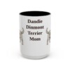 15oz Dandie Dinmont Terrier Dog Mom Mug, Vintage Sketch Coffee Mug, Dog Mom Gift