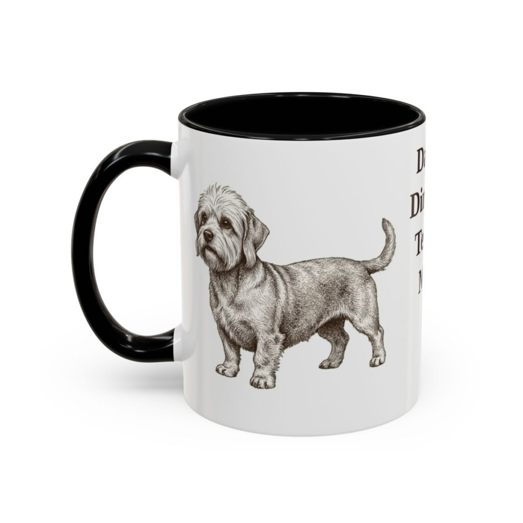 dandie-dinmont-terrier-mug-mom-black-left-1 11oz Dandie Dinmont Terrier Dog Mom Mug, Vintage Sketch Coffee Mug, Dog Mom Gift