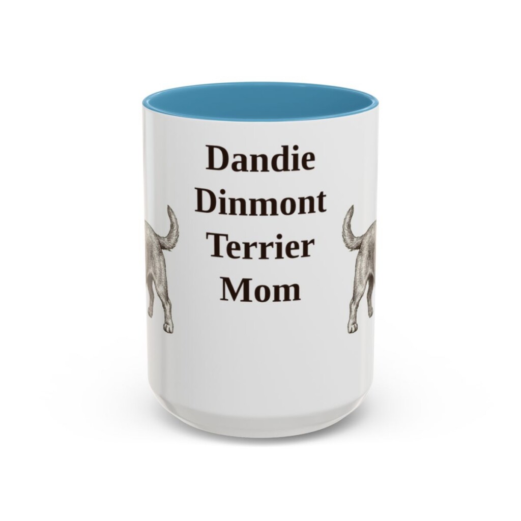 15oz Dandie Dinmont Terrier Dog Mom Mug, Vintage Sketch Coffee Mug, Dog Mom Gift