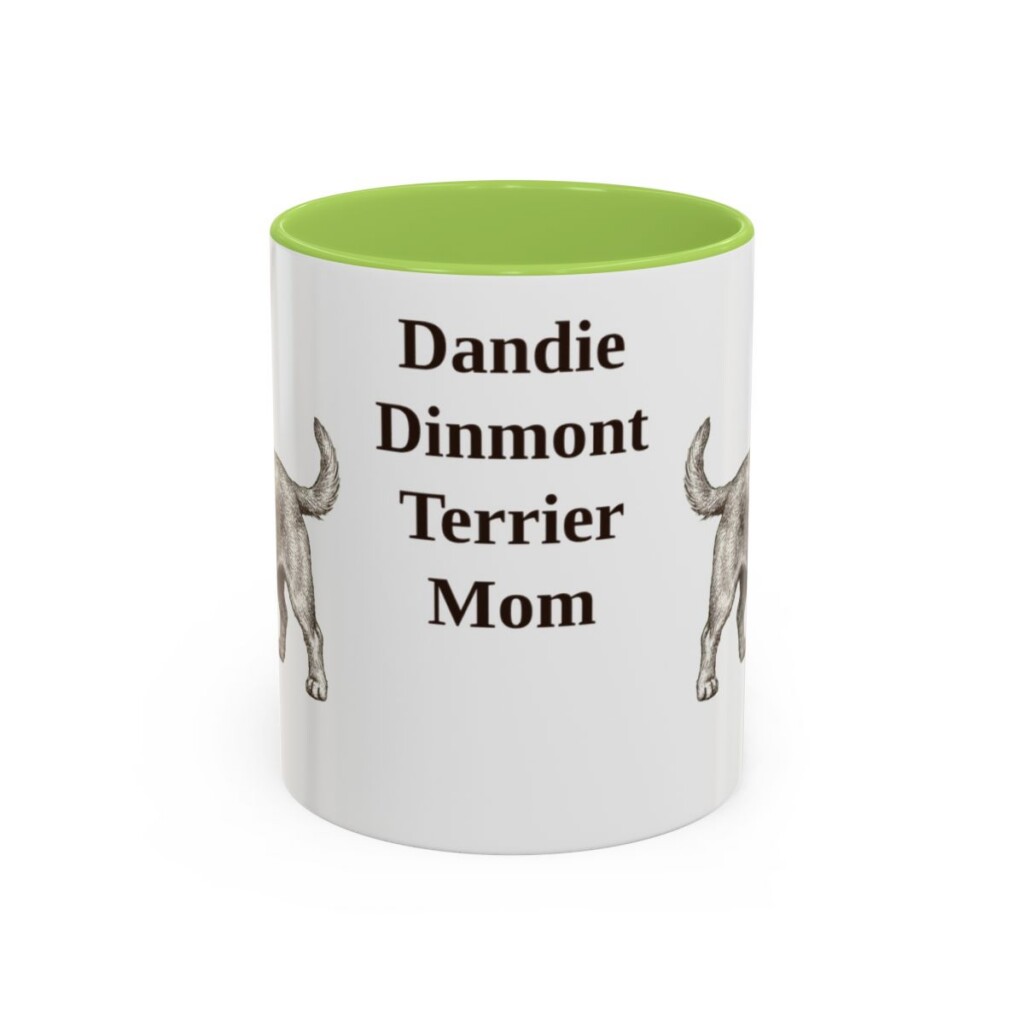 dandie-dinmont-terrier-mug-mom-light-green-1 11oz Dandie Dinmont Terrier Dog Mom Mug, Vintage Sketch Coffee Mug, Dog Mom Gift