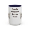 15oz Dandie Dinmont Terrier Dog Mom Mug, Vintage Sketch Coffee Mug, Dog Mom Gift