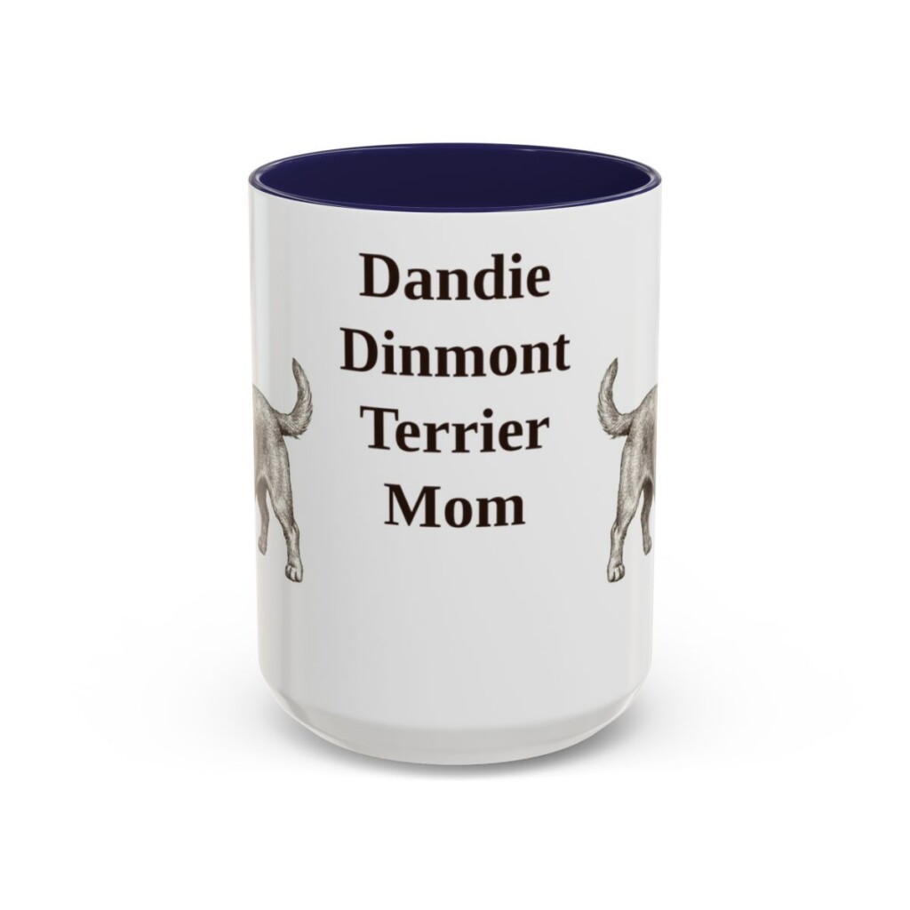 15oz Dandie Dinmont Terrier Dog Mom Mug, Vintage Sketch Coffee Mug, Dog Mom Gift