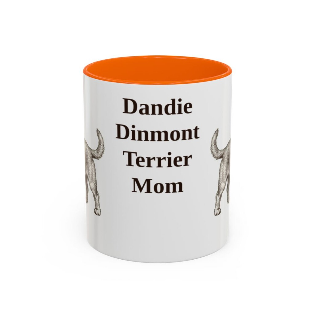 dandie-dinmont-terrier-mug-mom-orange-1 11oz Dandie Dinmont Terrier Dog Mom Mug, Vintage Sketch Coffee Mug, Dog Mom Gift