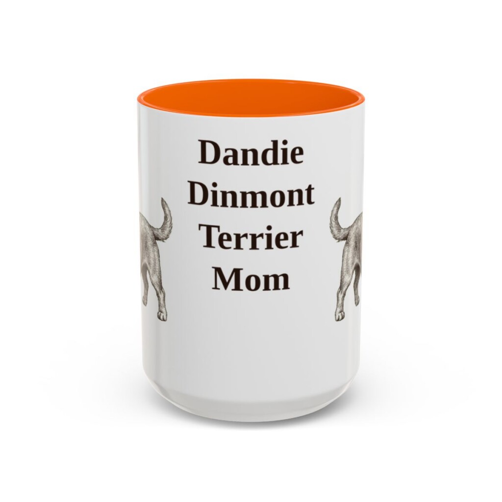 15oz Dandie Dinmont Terrier Dog Mom Mug, Vintage Sketch Coffee Mug, Dog Mom Gift