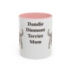 dandie-dinmont-terrier-mug-mom-pink-1 11oz Dandie Dinmont Terrier Dog Mom Mug, Vintage Sketch Coffee Mug, Dog Mom Gift