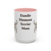 15oz Dandie Dinmont Terrier Dog Mom Mug, Vintage Sketch Coffee Mug, Dog Mom Gift