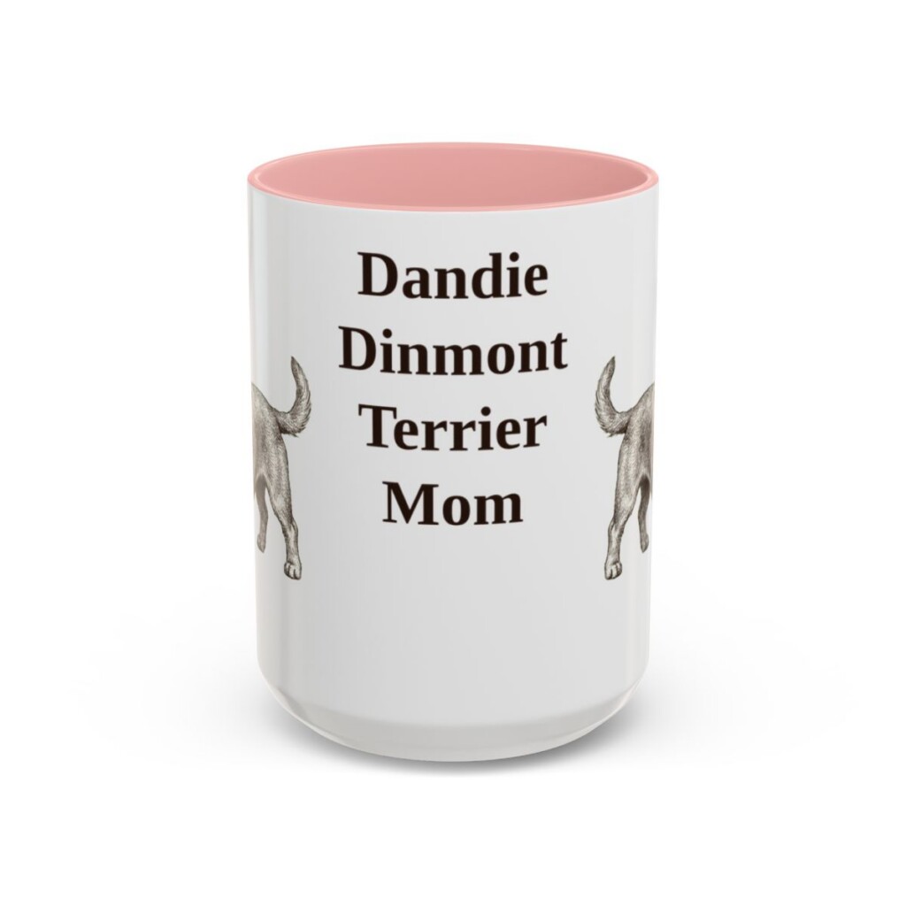 15oz Dandie Dinmont Terrier Dog Mom Mug, Vintage Sketch Coffee Mug, Dog Mom Gift