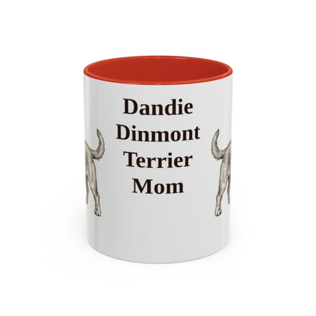 dandie-dinmont-terrier-mug-mom-red-1 11oz Dandie Dinmont Terrier Dog Mom Mug, Vintage Sketch Coffee Mug, Dog Mom Gift