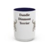 15oz Dandie Dinmont Terrier Mug, Vintage Dog Portrait Coffee Mug, Dog Lover Gift