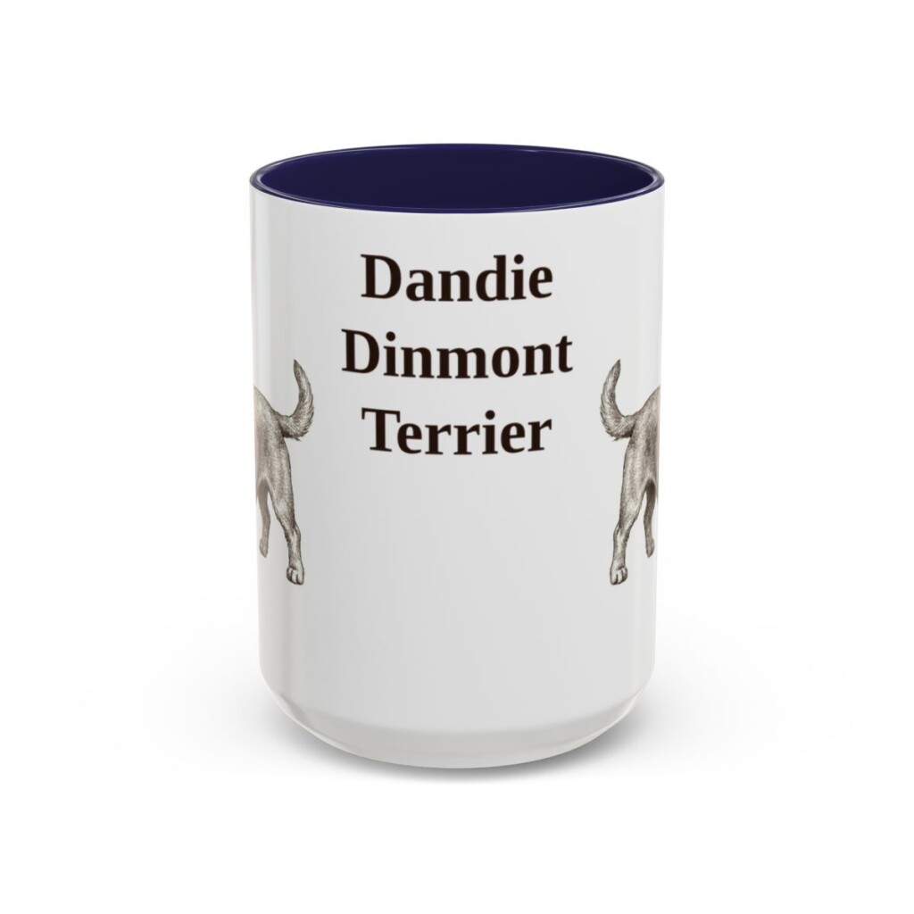 15oz Dandie Dinmont Terrier Mug, Vintage Dog Portrait Coffee Mug, Dog Lover Gift