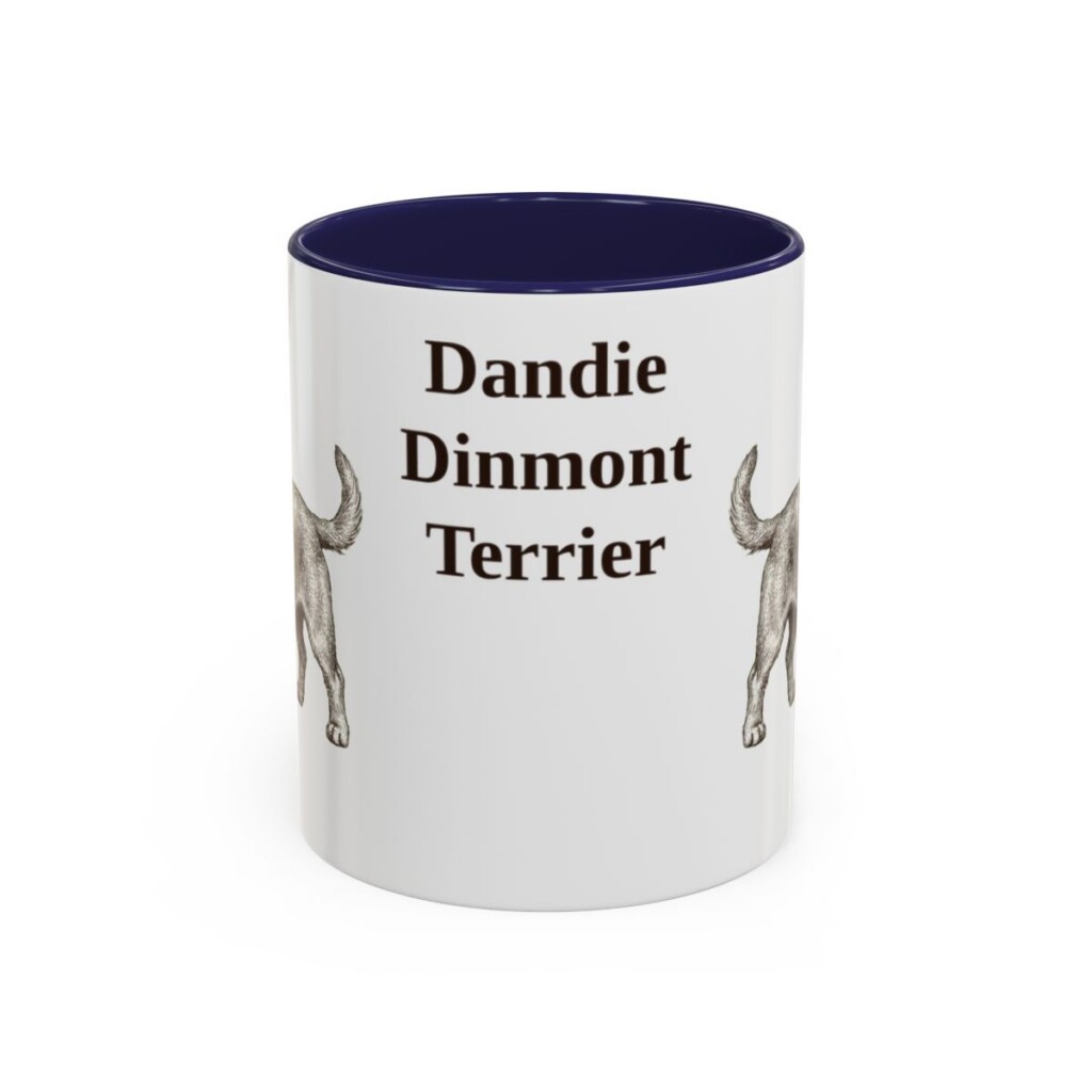 dandie-dinmont-terrier-mug-navy-3 11oz Dandie Dinmont Terrier Mug, Vintage Dog Portrait Coffee Mug, Dog Lover Gift
