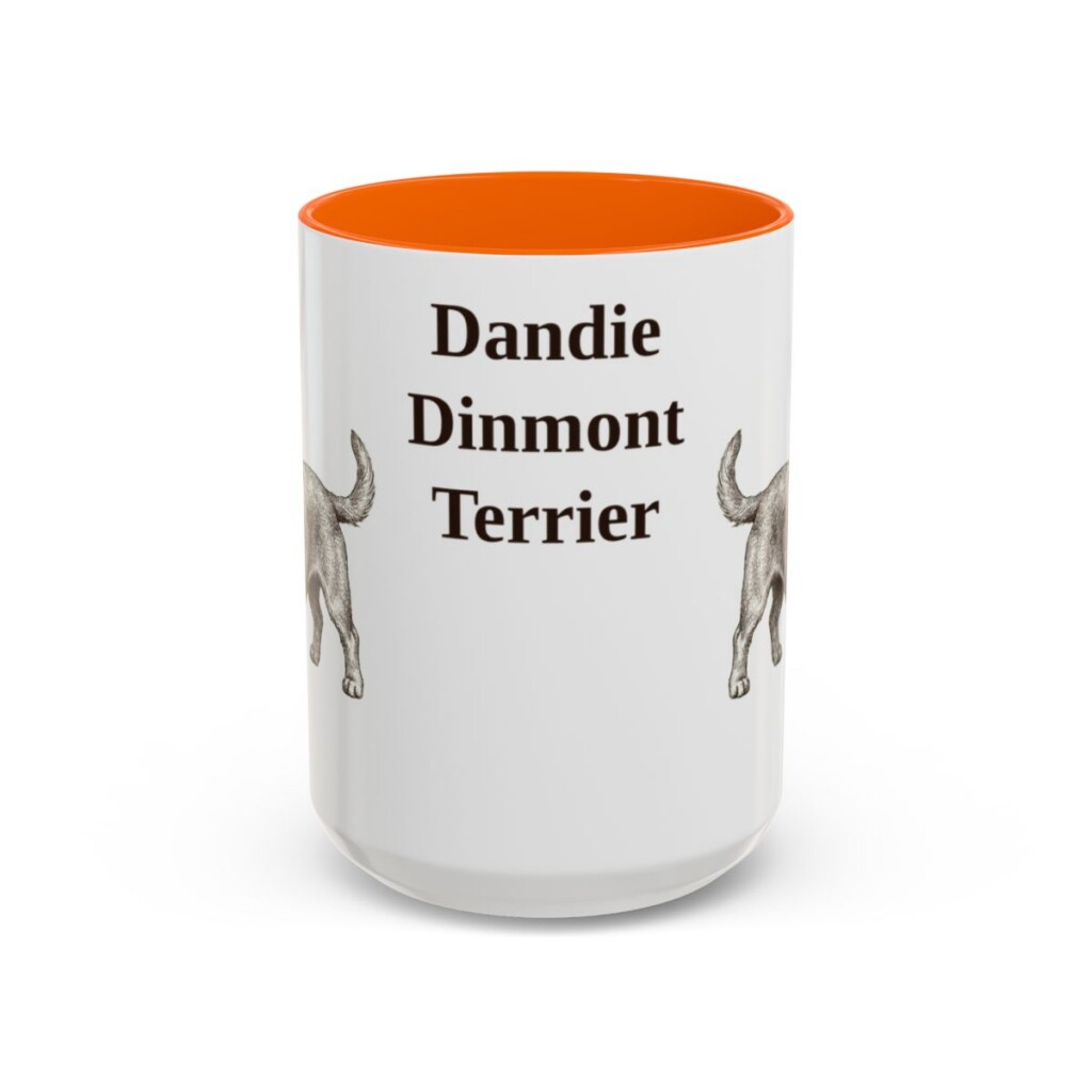 15oz Dandie Dinmont Terrier Mug, Vintage Dog Portrait Coffee Mug, Dog Lover Gift