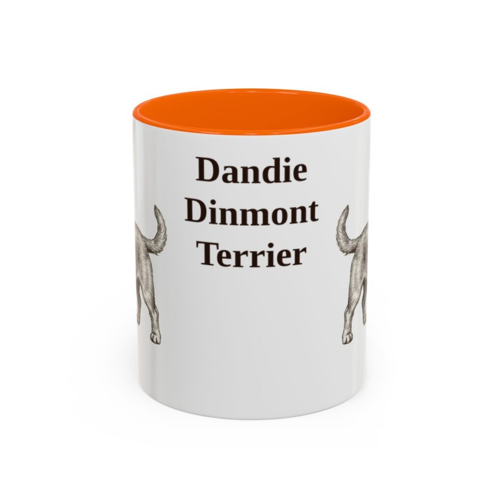 dandie-dinmont-terrier-mug-orange-3 11oz Dandie Dinmont Terrier Mug, Vintage Dog Portrait Coffee Mug, Dog Lover Gift